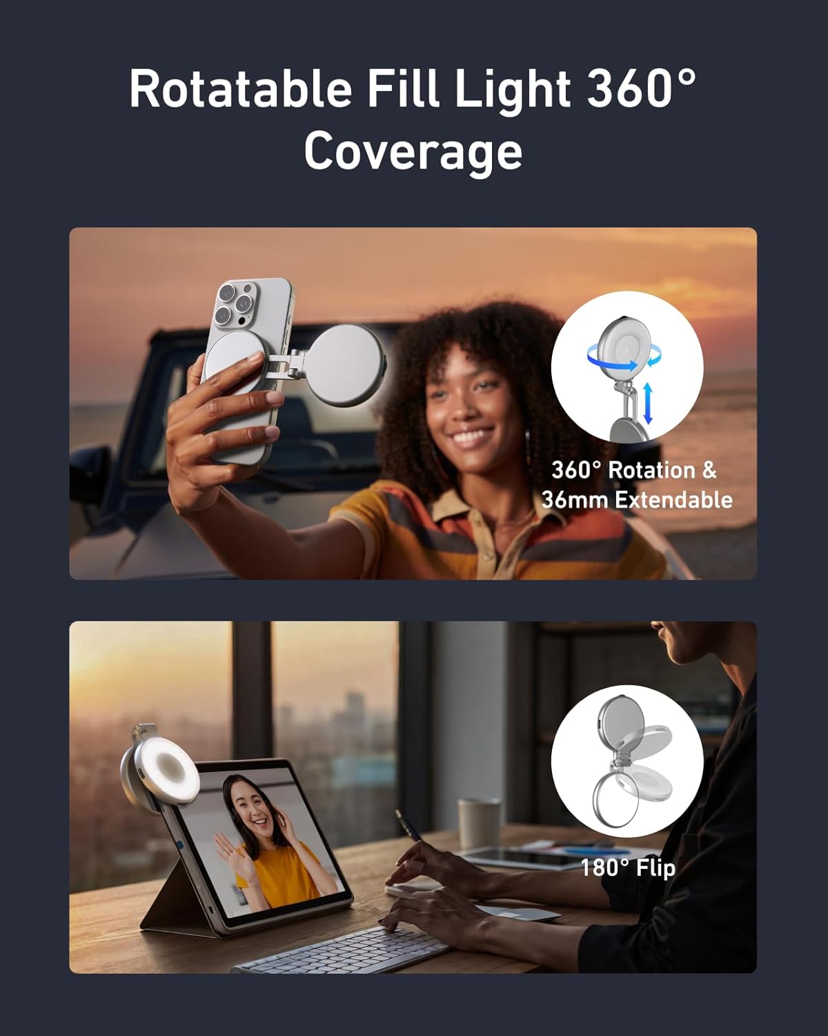 Magnetic Selfie Light Enhancer