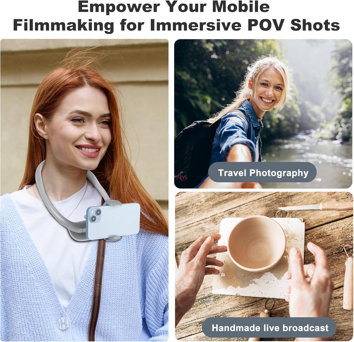 Hands-Free Neck Phone Holder
